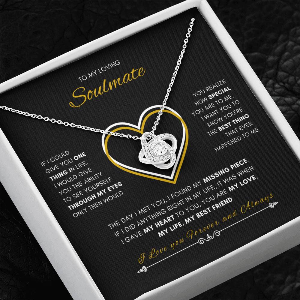 To My Loving Soulmate  | Best gift for Soulmate | Best Gift for Wife | Best gift for Spouse | Best Gift for wedding anniversary | Love Knot Necklace 😍👫
