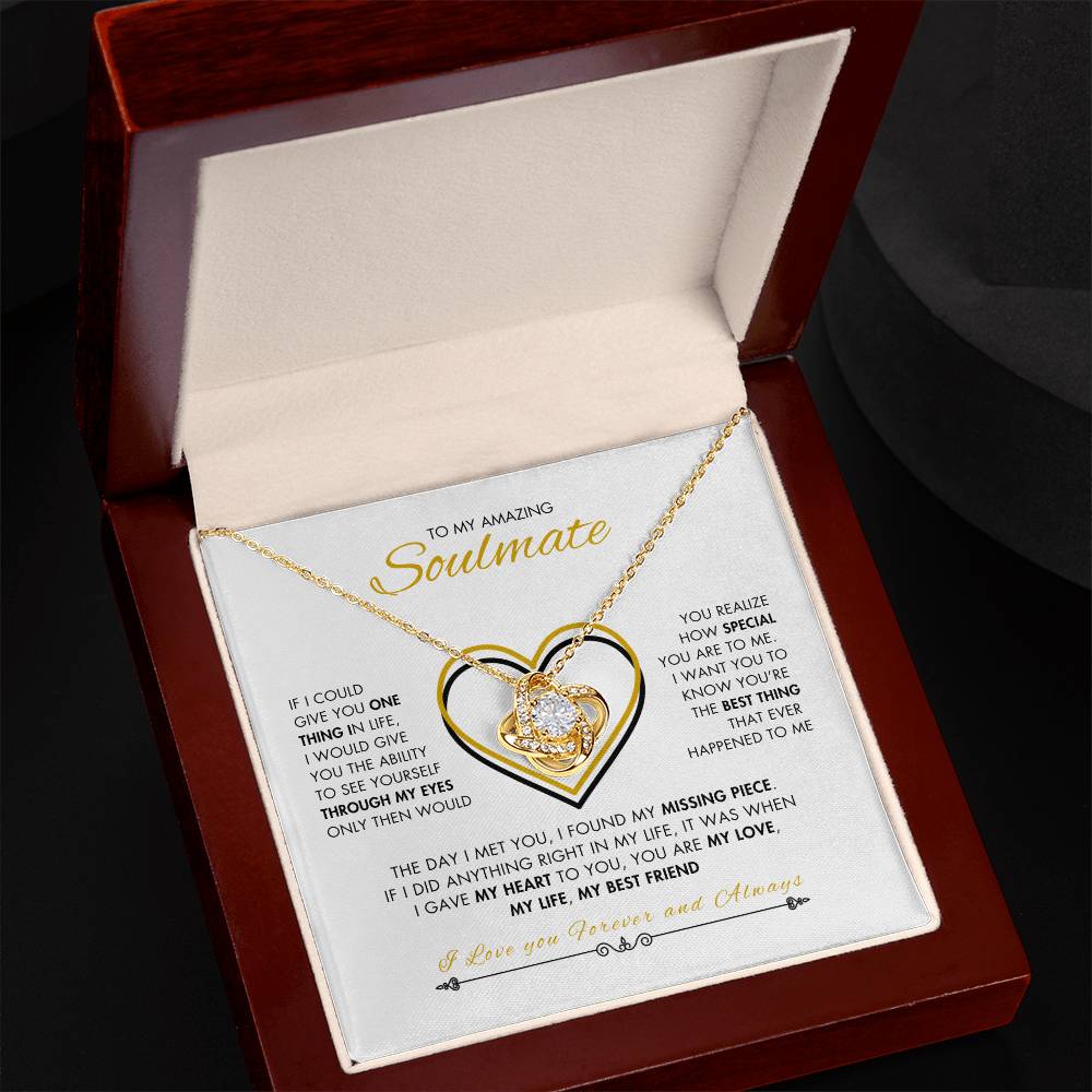 To My Amazing Soulmate | Best gift for Soulmate | Best Gift for Wife | Best gift for Spouse | Best Gift for wedding anniversary | Love Knot Necklace 😍👫