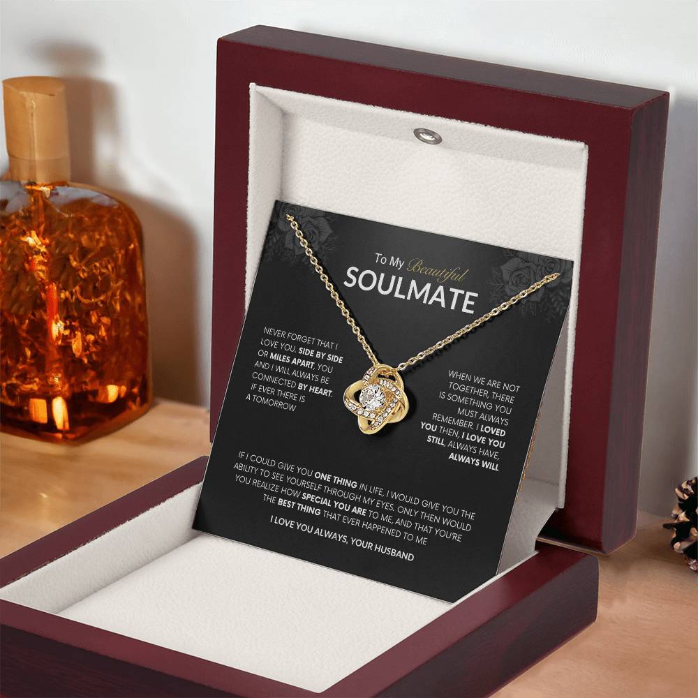 To My Beautiful Soulmate | Love Knot Necklace | Best gift for Wife | Best Gift for Spouse | Best Gift for Wedding Anniversary | Best gift to say I love you❤️😍