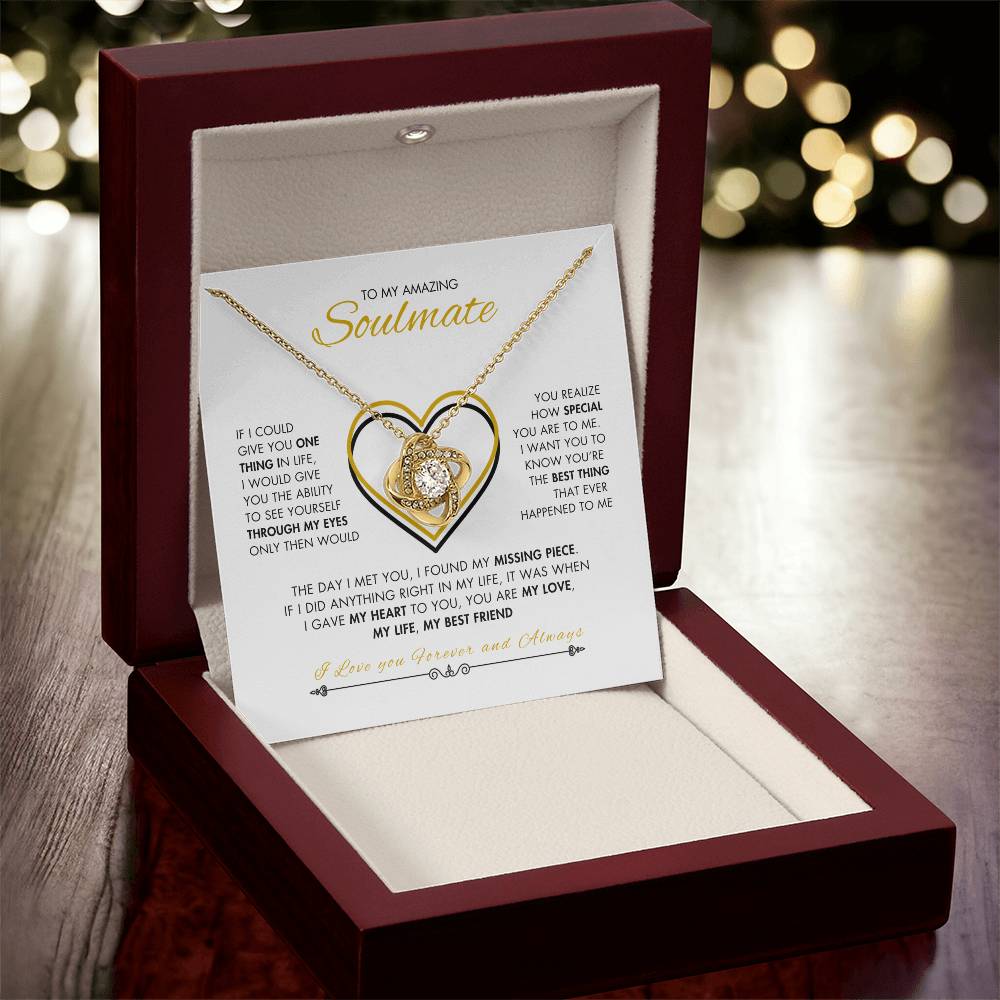 To My Amazing Soulmate | Best gift for Soulmate | Best Gift for Wife | Best gift for Spouse | Best Gift for wedding anniversary | Love Knot Necklace 😍👫