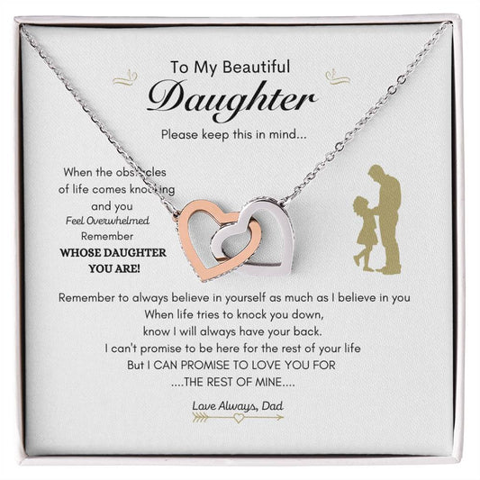 Everlasting Love Necklace | Dad gift to daughter | Best gift for Daughter | Interlocking Heart Necklace