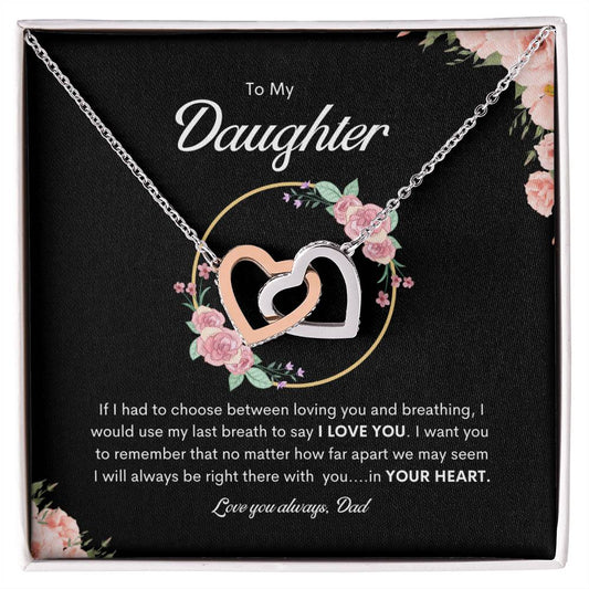 Forever in your heart Necklace | Best gift for daughter | Best gift from Dad | Gift gift for daughters birthday | Best Jewelry gift for daughter | Best gift for graduation