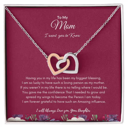 Daughters Love for Mom Necklace | Best gift from Daughter | Best gift for Mom | Best Gift for Mothers day |