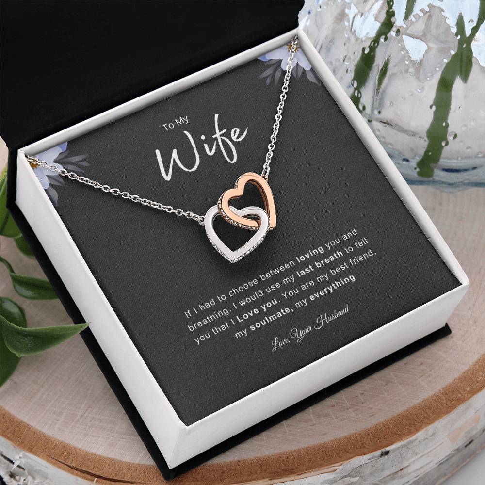 To My Wife  | Interlocking Heart  Necklace | Best Gift for Wife | Best Gift for Spouse | Best Gift for Marriage Anniversary | Best Gift for Lovers 💞👩‍❤️‍💋‍👨