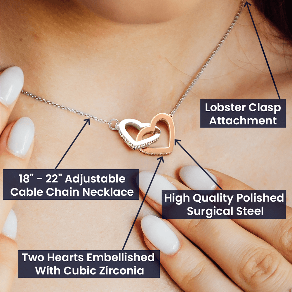 To My Amazing Daughter | Interlocking Heart Necklace | Best gift for daughter | Best gift for daughters birthday | Best gift for daughters graduation | Best gift from dad 👨‍👧❤️