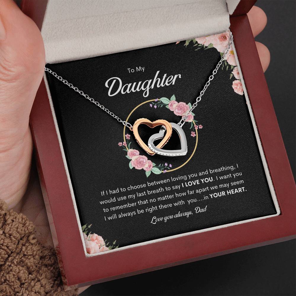 Forever in your heart Necklace | Best gift for daughter | Best gift from Dad | Gift gift for daughters birthday | Best Jewelry gift for daughter | Best gift for graduation