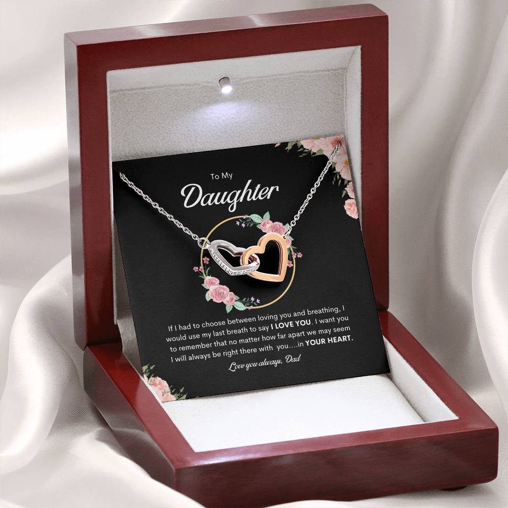 Forever in your heart Necklace | Best gift for daughter | Best gift from Dad | Gift gift for daughters birthday | Best Jewelry gift for daughter | Best gift for graduation