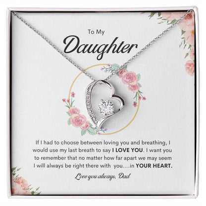 Dad's Forever Love Necklace | Best gift for daughter | Best gift from Dad | Gift gift for daughters birthday | Best Jewelry gift for daughter | Best gift for graduation