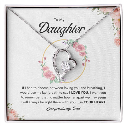 Dad's Forever Love Necklace | Best gift for daughter | Best gift from Dad | Gift gift for daughters birthday | Best Jewelry gift for daughter | Best gift for graduation