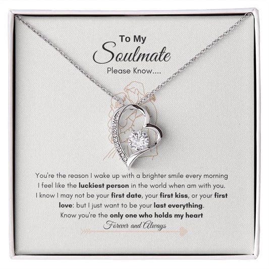 Forever Holds My Heart Necklace | Gift for Soulmate | Gift for Wife | Gift for Husband | Forever Love Necklace