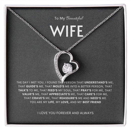 To My Beautiful Wife | Forever Love Knot  Necklace | Best Gift for Wife | Best Gift for Spouse | Best Gift for Marriage Anniversary | Best Gift for Lovers 👩‍❤️‍👨🥰