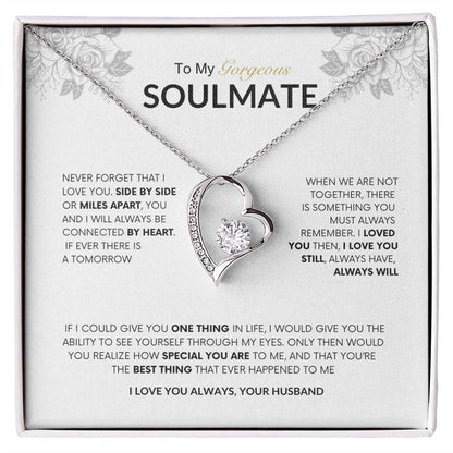 To My Gorgeous Soulmate | Forever Love Necklace |  Best gift for Wife | Best Gift for Spouse | Best Gift for Wedding Anniversary | Best gift to say I love you🫶 🥰