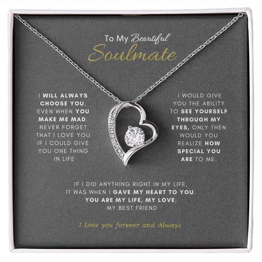 Forever My Soulmate Necklace | Best Gift for your soulmate | Best Gift for you Wife | Best Jewelry Gift for your Soulmate |