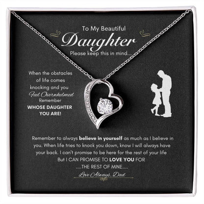 To My Daughter | Forever Love  Necklace | Best gift for daughter | Best gift for daughters birthday | Best gift for daughters graduation | Best gift from Dad 👨‍👧❤️