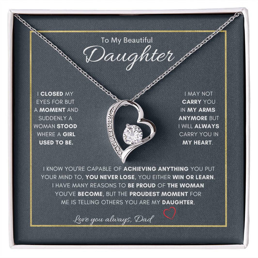 A Fathers Joy Necklace | Forever Love Necklace |  Gift for daughters birthday | Gift for daughters Graduation | Gift from Dad 😊❤️