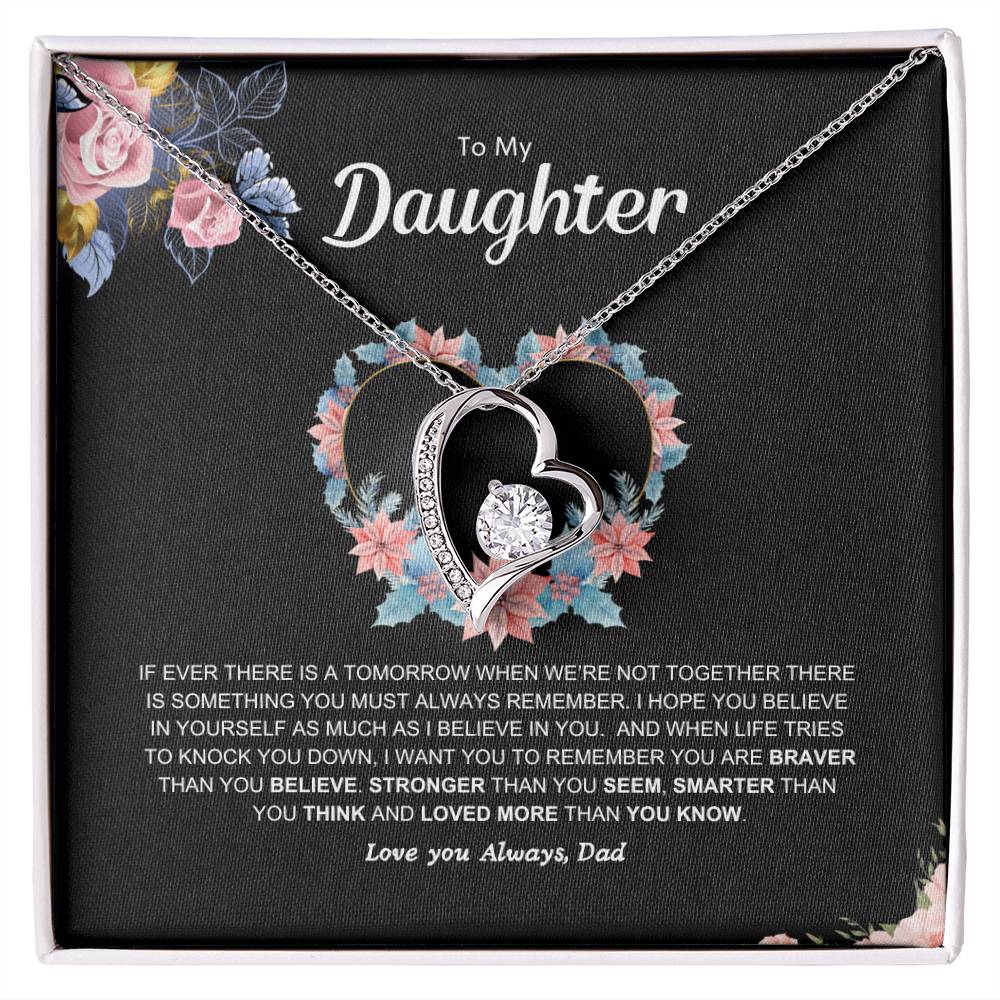 Dad's pledge | Forever Love  Necklace | Best gift for daughter | Best gift for daughters birthday | Best gift for daughters graduation | Best gift from Dad