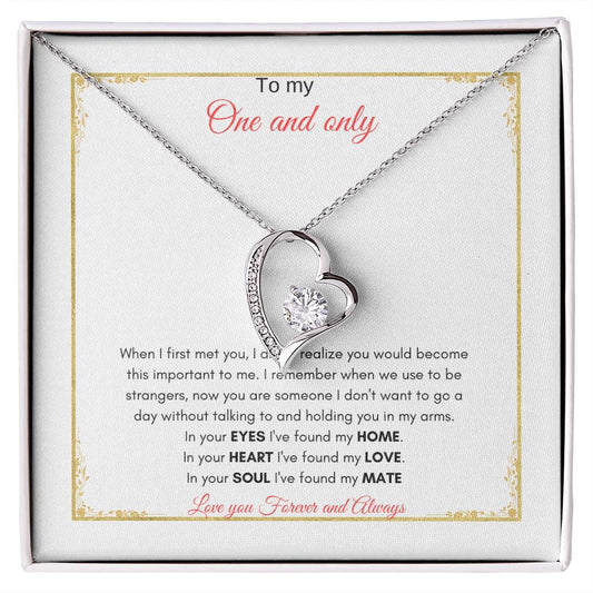 One and Only Necklace | Forever Love Necklace | Gift for Soulmate | Gift For Wife