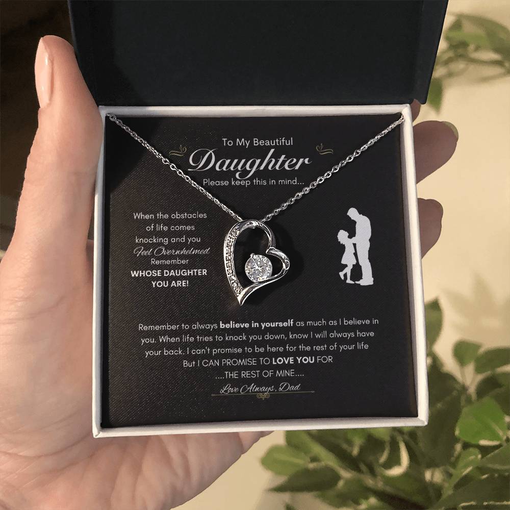 To My Daughter | Forever Love  Necklace | Best gift for daughter | Best gift for daughters birthday | Best gift for daughters graduation | Best gift from Dad 👨‍👧❤️