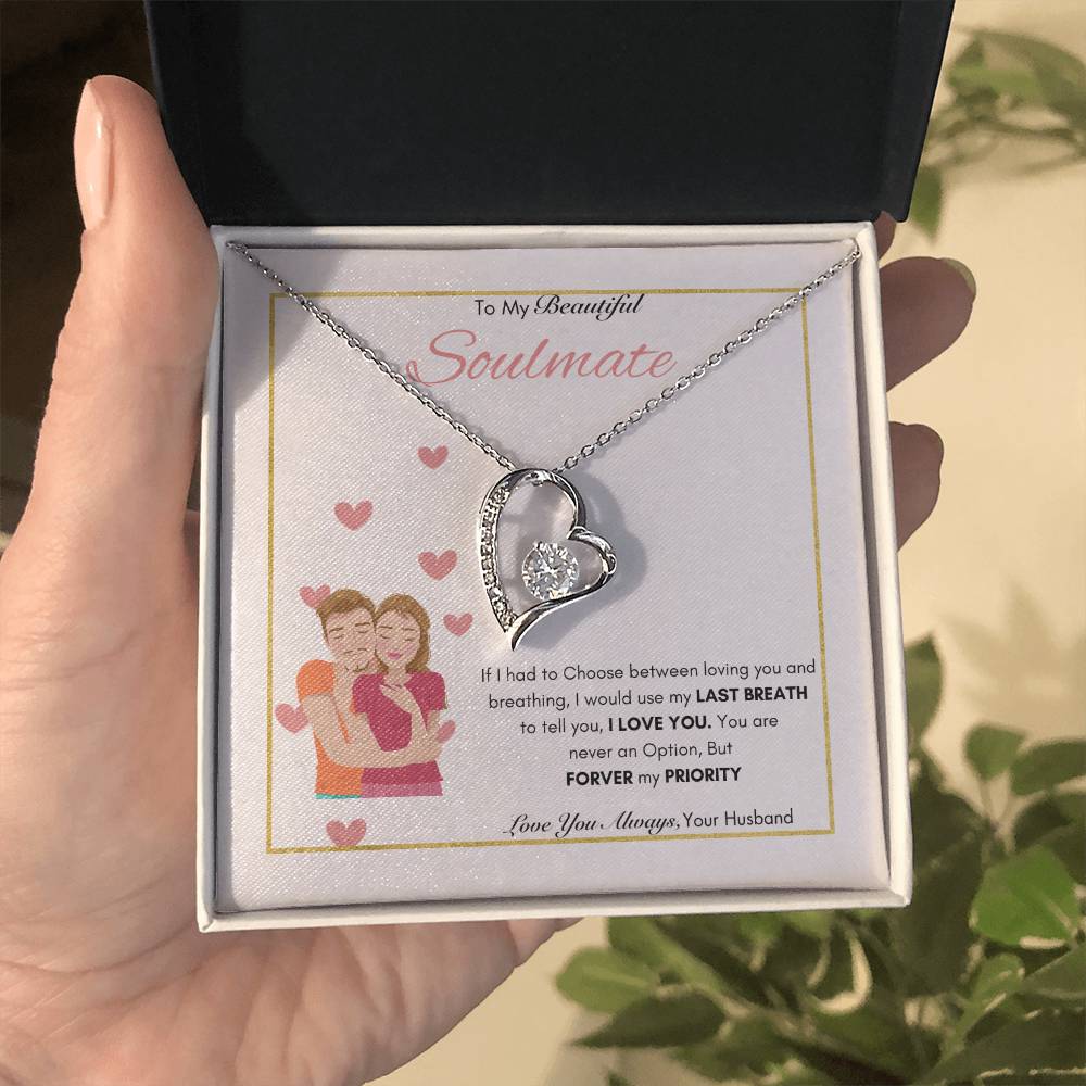 To My Beautiful Soulmate | Best gift for Soulmate | Best Gift for Wife | Best gift for Spouse | Best Gift for wedding anniversary | Forever Love Necklace👩‍❤️‍💋‍👨  ❤️❤️