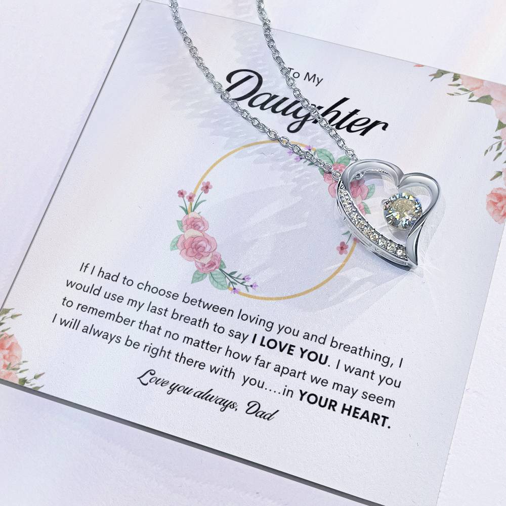 Dad's Forever Love Necklace | Best gift for daughter | Best gift from Dad | Gift gift for daughters birthday | Best Jewelry gift for daughter | Best gift for graduation