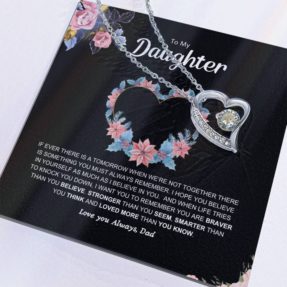 Dad's pledge | Forever Love  Necklace | Best gift for daughter | Best gift for daughters birthday | Best gift for daughters graduation | Best gift from Dad