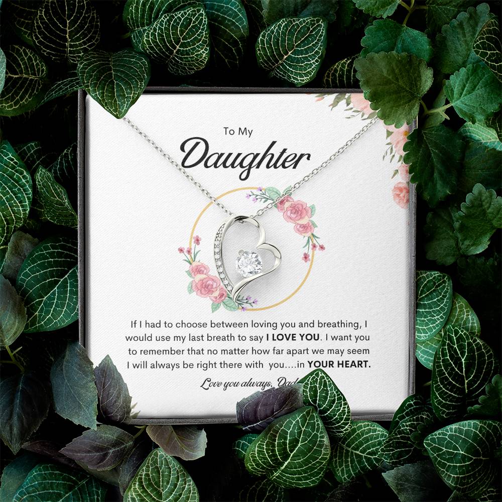Dad's Forever Love Necklace | Best gift for daughter | Best gift from Dad | Gift gift for daughters birthday | Best Jewelry gift for daughter | Best gift for graduation