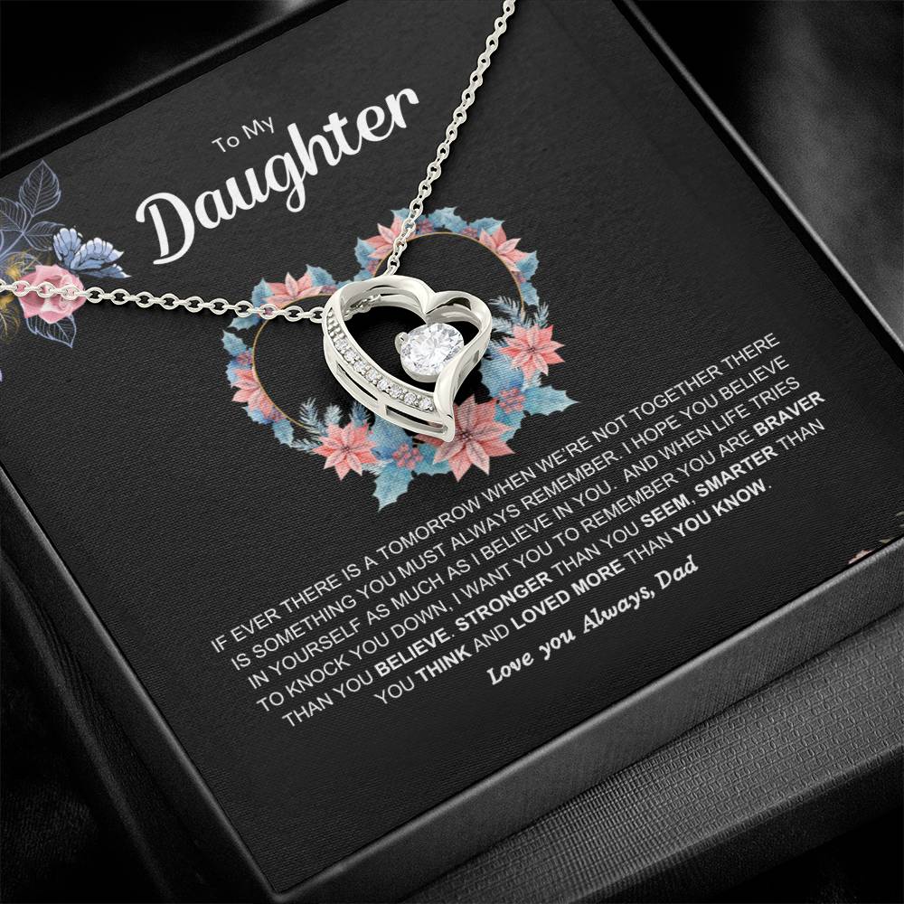 Dad's pledge | Forever Love  Necklace | Best gift for daughter | Best gift for daughters birthday | Best gift for daughters graduation | Best gift from Dad