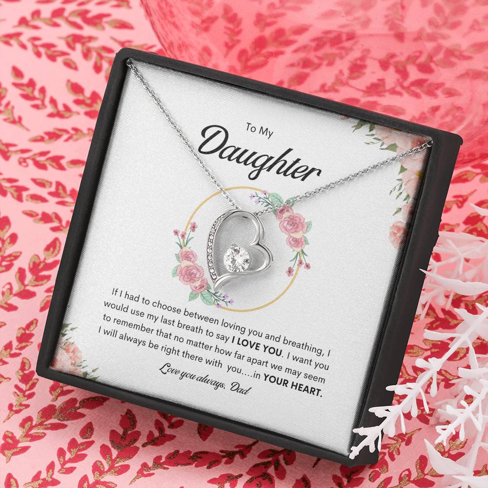 Dad's Forever Love Necklace | Best gift for daughter | Best gift from Dad | Gift gift for daughters birthday | Best Jewelry gift for daughter | Best gift for graduation