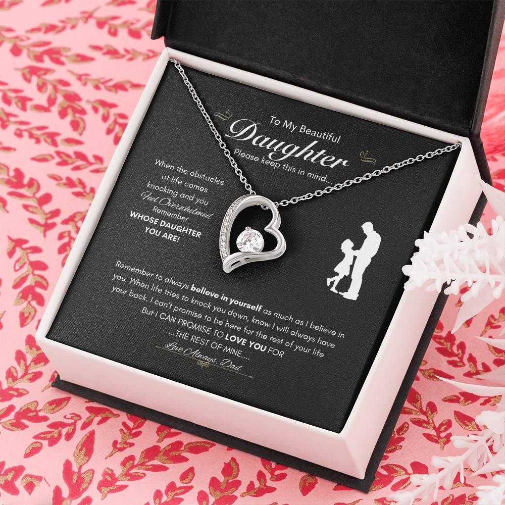 To My Daughter | Forever Love  Necklace | Best gift for daughter | Best gift for daughters birthday | Best gift for daughters graduation | Best gift from Dad 👨‍👧❤️