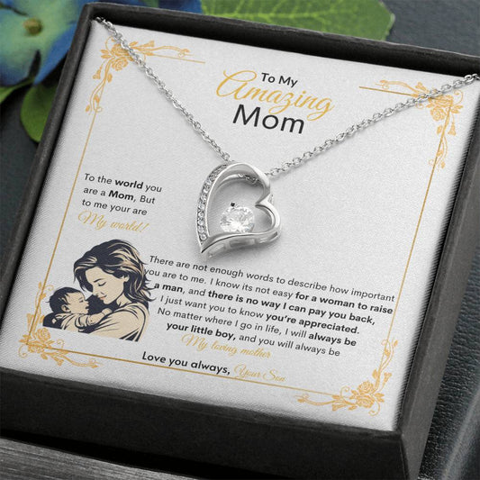 Eternal Grateful Love Necklace | Best gift for Mom | Best Gift for Mothers day | Best Gift from Son | Best Jewelry gift for Mom | Best Heartfelt gift for Mom