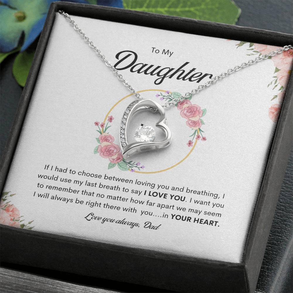 Dad's Forever Love Necklace | Best gift for daughter | Best gift from Dad | Gift gift for daughters birthday | Best Jewelry gift for daughter | Best gift for graduation