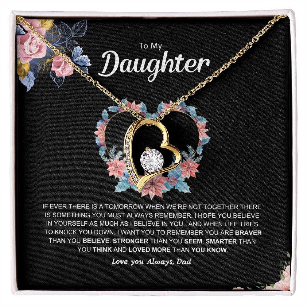 Dad's pledge | Forever Love  Necklace | Best gift for daughter | Best gift for daughters birthday | Best gift for daughters graduation | Best gift from Dad