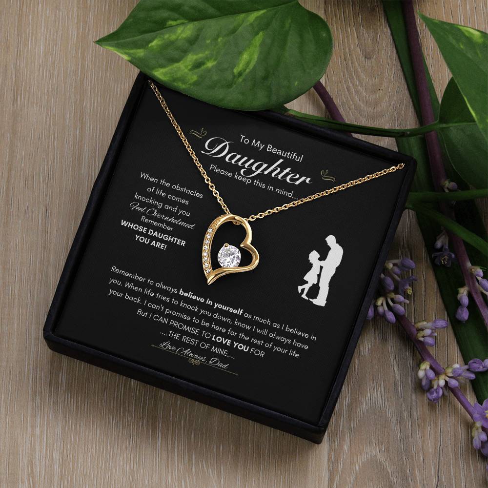 To My Daughter | Forever Love  Necklace | Best gift for daughter | Best gift for daughters birthday | Best gift for daughters graduation | Best gift from Dad 👨‍👧❤️