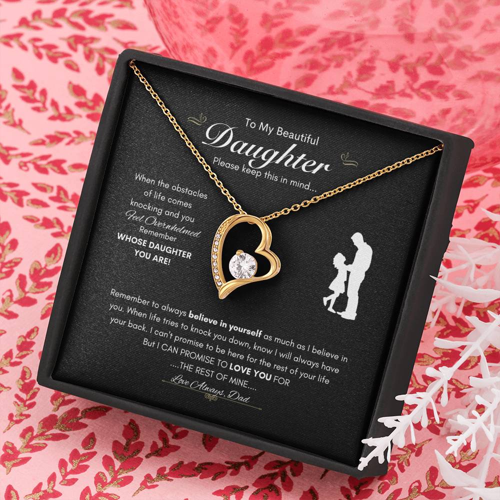 To My Daughter | Forever Love  Necklace | Best gift for daughter | Best gift for daughters birthday | Best gift for daughters graduation | Best gift from Dad 👨‍👧❤️